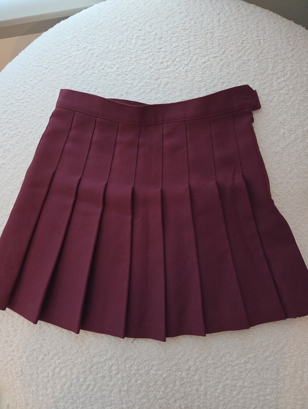 American Apparel Pleated Red Mini Skirt